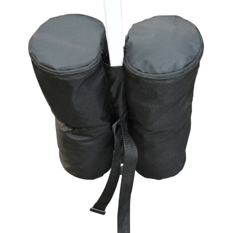 Support de tonnelle robuste, 4 pieds noirs pour stabilité optimale des tentes pliantes et événements en extérieur. (1/5)