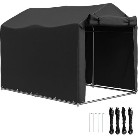 Abri de jardin imperméable avec porte, résistant aux UV 220 x 157 x 165 cm Noir (1/5)