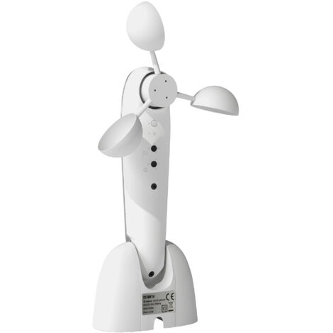 Détecteur de vent électrique avec capteur solaire pour station météo extérieure, blanc 22x11x9 cm (1/5)