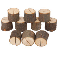 10 Supports en Forme de Souche pour Cartes de Place Mariage, Numéros de Table