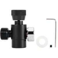 Kit de Remplissage CO2 avec Connecteur et Compteur pour SodaStream (Noir)