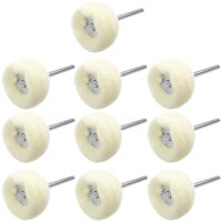 10 disques de polissage en laine cachemire, 25x3 mm, pour polir l'argent, les bijoux et les montres