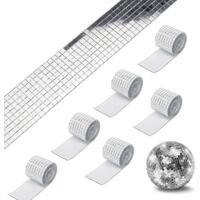 3 autocollants miroirs mosaïques 5x5mm, stickers verre pour décoration DIY, cuisine, salle de bain, loisirs créatifs