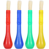 4 Pièces Pinceaux Peinture Enfants - Kit Débutant Aquarelle, Huile et Acrylique pour Activités Créatives et Éveil Artistique