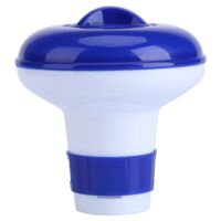 Dispenseur Flottant de Chlore et Brome pour Piscine et Spa, Bleu et Blanc