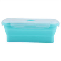 Boîte-repas pliable en silicone vert 800ml, portable et micro-ondes safe