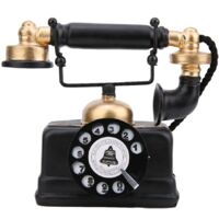 Téléphone Rétro Vintage avec Fil pour Décoration de Bureau ou Maison Ancienne