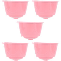 5 Capsules Réutilisables pour Machine à Café DOLCE GUSTO - Rose