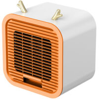 Ventilateur USB portable silencieux pour bureau et extérieur - Rafraîchisseur d'air compact orange