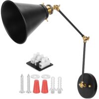 Applique Murale Rétro Lampe Industrielle à Bras Articulé Éclairage d'Ambiance AC85-265V