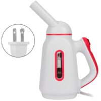 Repasseur à Vapeur Portable Léger - Défroisseur Vapeur Rapide pour Tissus (Blanc & Rose)