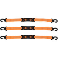 3 Pièces Sangle de Transport pour Rollers, Chaussures de Ski et Snowboard - Porte-Chaussures Sportif en Nylon Orange