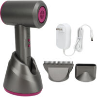 Sèche-cheveux sans fil portable rechargeable, fonction froid/chaud, pour voyage et maison, prise US, gris, 100‑240V