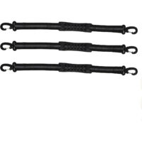 Sangle de Transport 3 Pièces pour Rollers, Chaussures de Ski et Snowboard - Porte-Chaussures Noir en Nylon