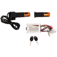 Contrôleur de Vitesse Moteur DC 48V 800W avec Poignée Tournante Universelle Dorée pour Vélo Électrique