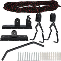 Support de Vélo Plafonnier avec Poulie, Système de Levage pour Bicyclette, Rack de Rangement Mur ou Plafond