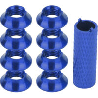 Kit de pièces en aluminium pour interrupteur de vitesses de radiocommande FUTABA (bleu foncé)