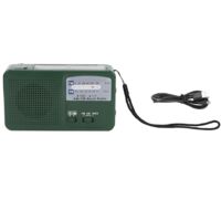 Radio de secours extérieure en plastique avec manivelle, lampe torche multifonction et chargeur de téléphone portable