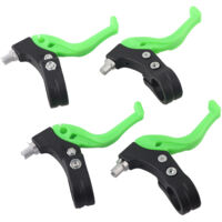 Leviers de Frein Ergonomiques pour Vélo Enfant, Réglables, Compatibles Guidon 22.2mm/0.9in, Noir et Vert
