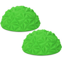 2 Pièces Demi-Ballons d'Équilibre pour Enfants - Jouet d'Entraînement Fitness et Yoga (Vert)