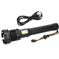 Lampe Torche XHP90 COB Puissante en Alliage d'Aluminium, Recharge USB, pour Randonnée et Camping