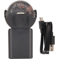 Chargeur USB-C pour piles bouton LIR1632, LIR2025, LIR2016, LIR2032, incluant batterie LIR2032 45mAh.