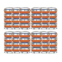 48 lames de rasoir 5 couches compatibles avec le rasoir Gillette Fusion pour homme.