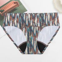 Bas de bikini anti-fuites menstruelles, taille mi-haute, pour adolescentes, maillot de bain femme, short de bain, sous-vêtements - 4XL - Marron-4XL
