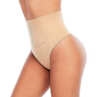 Culotte gainante string ventre plat sans coutures pour femme - M - abricot-M