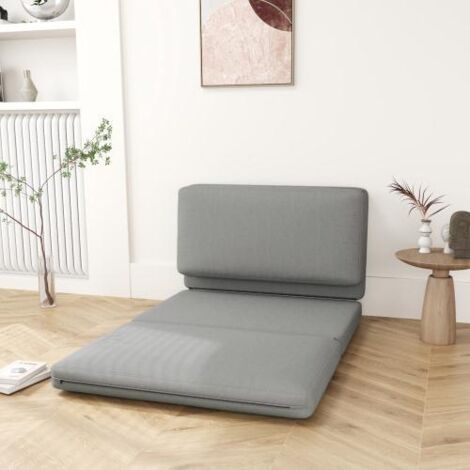 Canapé lit pliable 3 en 1 support 240 kg salon chambre gris clair (1/5)