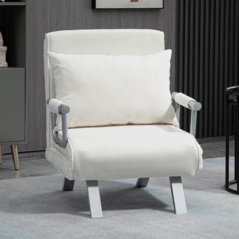Canapé lit 3 en 1 fauteuil cama hôtes matelas rabattable 65x69x80cm (1/5)