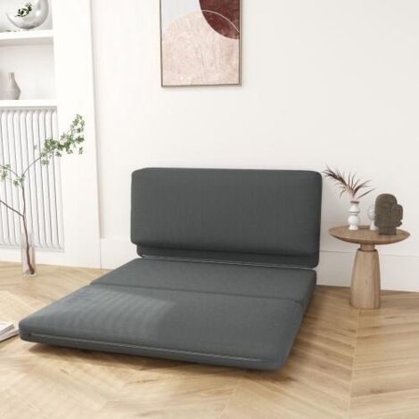 Canapé de sol pliable 3 en 1 velours coussins rembourrés support 240 kg (1/5)
