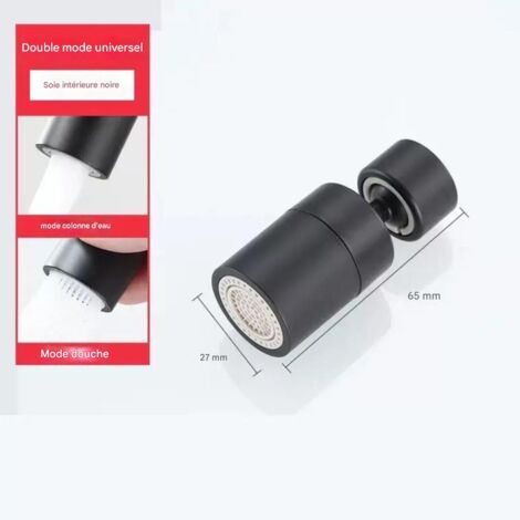 Aérateur de robinet rotatif universel - 2 modes de jet - Anti-éclaboussures (1/5)