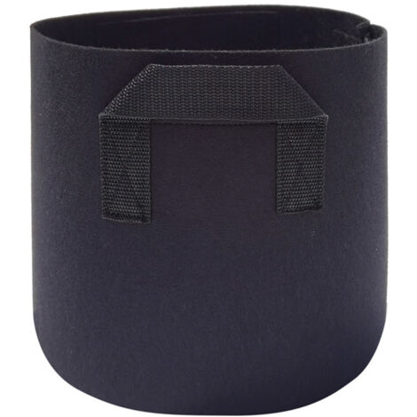 Sacs de plantation en tissu non tissé épais et résistant, avec poignées, respirants à 360°, adaptés aux légumes, fleurs, arbres, etc. - Noir - 10 gallons (38 litres) - Double poignées (40 x 30 cm)