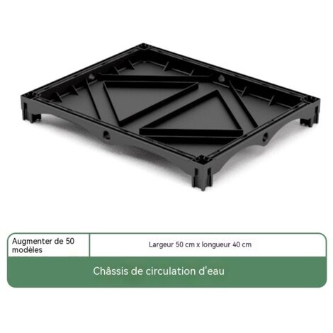 Kit de base pour potager surélevé surélevé avec système de circulation d'eau et bac de drainage, idéal pour le potager et le jardinage - Accessoires : 40/50 poteaux [Noir] (1/5)