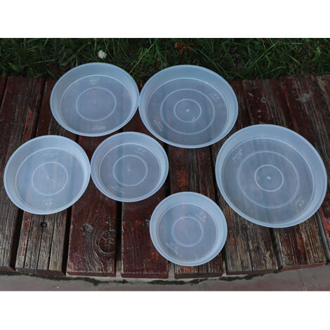 Soucoupe Ronde pour Pot de Fleurs, Plateau de Drainage en Plastique PP pour Jardin, Balcon, Plantes d'Intérieur - Diamètre extérieur 38,4 cm  Diamètre intérieur 34,5 cm  Hauteur 3,5 cm - 5 pièces blan (1/5)