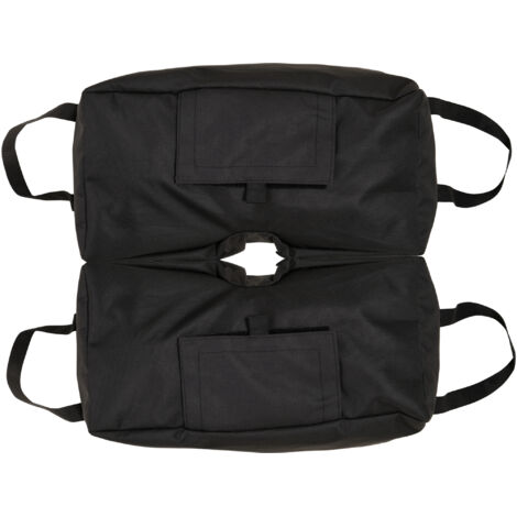 Pied de parasol pliable et portable, lestable avec jusqu'à 50 kg de sable, noir (1/5)