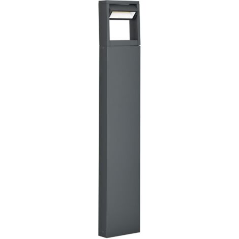 Lampe de jardin, lampe de chemin, lampadaire LED, résistant aux intempéries, 16 cm x 5 cm x 90 cm, gris foncé. (1/5)