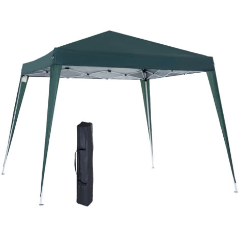 Gazebo pliable portable 2,4 x 2,4 m, tente de fêtes avec protection UV, fourni avec sac de rangement, pratique pour le jardin et les événements extérieurs. (1/5)
