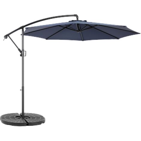 Parasol d'extérieur rectangulaire réversible grand format, 4,5 m, avec manivelle. Base non fournie, idéal pour terrasse, jardin et espaces extérieurs. (1/5)