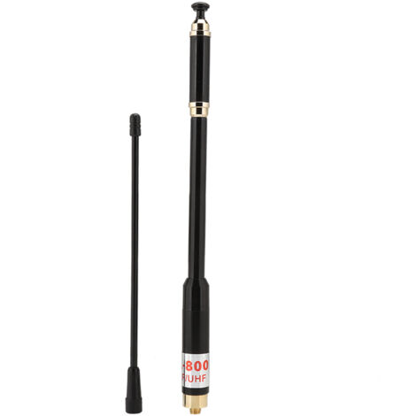 AL800 Talkie-Walkie Antenne Extensible Haute Performance Double Bande UV (Connecteur Femelle)