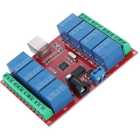 Module de relais USB 8 canaux 5V intelligent pour PC, contrôle sans pilote (1/5)
