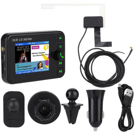 Radio Voiture DAB+ avec Écran LCD 2.4 Pouces Couleur, Réception FM 87.5‑108MHz et DAB 170‑240MHz, Autoradio Numérique (1/5)