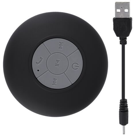 Enceinte Bluetooth étanche portable avec ventouse pour musique en extérieur (Noir)