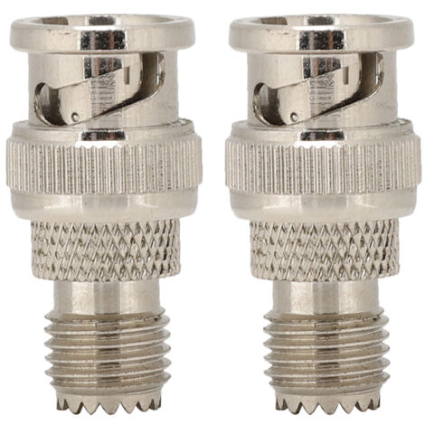 2 Pièces Adaptateur BNC/Mini UHF vers JK en Laiton Nickelé pour Antenne Radio WiFi (1/5)