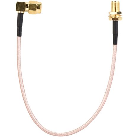 Câble RF SMA Femelle vers SMA Mâle à Angle Droit, Longueur 20cm (1/5)