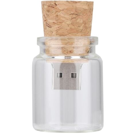 Clé USB Flottante en Bois 8 Go - Mémoire Flash USB2.0 en Forme de Bouteille (1/5)