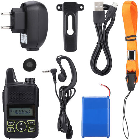 Talkie-Walkie Enfant Mini UHF FM 400-470MHz Radio Bidirectionnelle pour Baofeng BF T1 (Prise EU) (1/5)