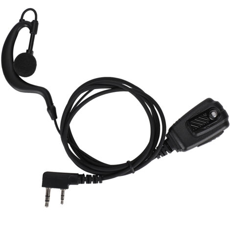 Casque radio avec bouton PTT et prise 2 broches pour talkie-walkie (1/5)