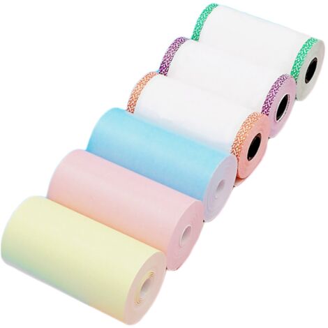6 rouleaux de papier thermique coloré 57x30 mm pour caisses enregistreuses et imprimantes thermiques (1/5)
